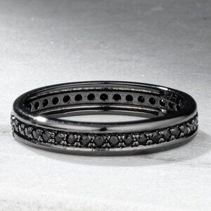 Black Eternity Stackable Stackable Band - Charmed Aroma Onyx Collection